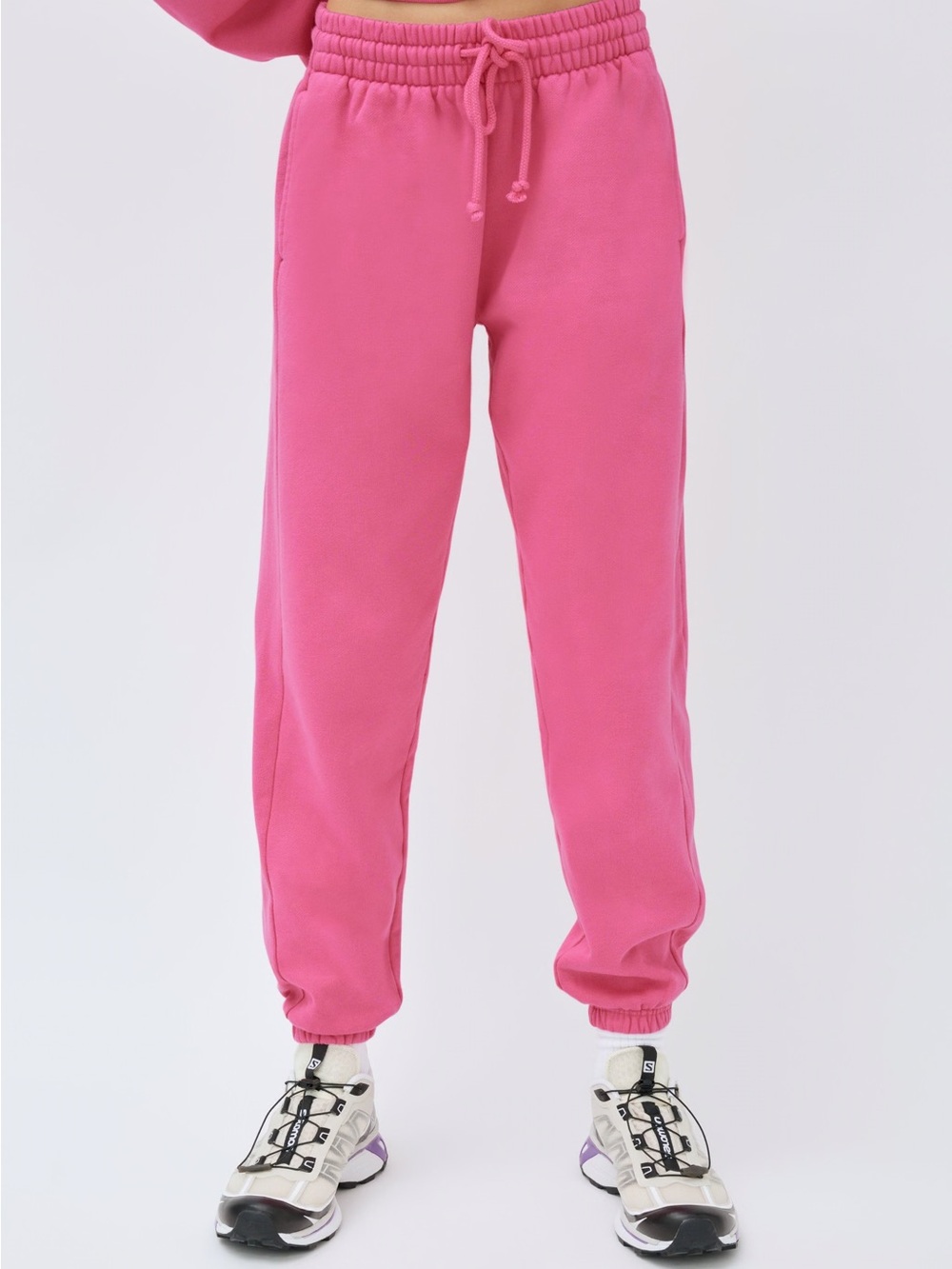 Aritzia TNA Pink Extra Fleece Boyfriend Sweatpant